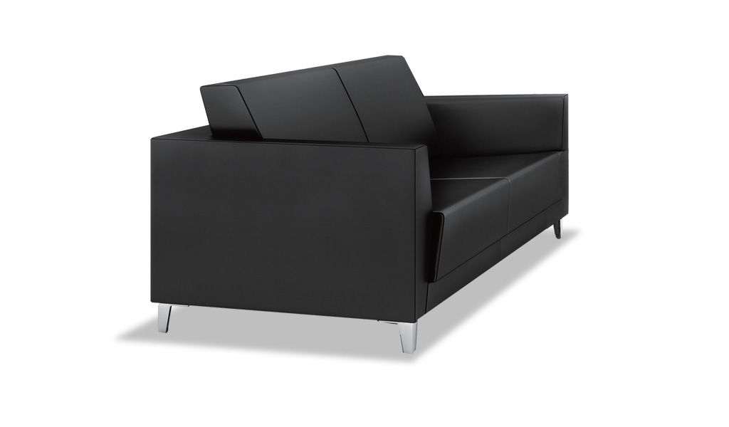 Vigo 2 Seater Office Sofa In Pu Leather