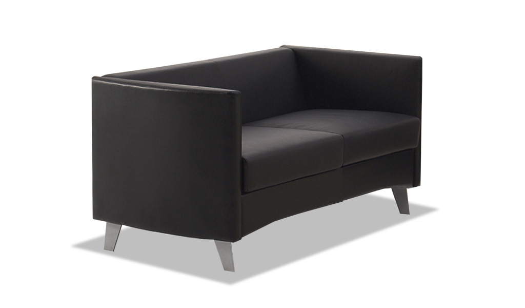 Buy Sleek Office Sofa In PU Leather 2 Seater Boss's Cabin