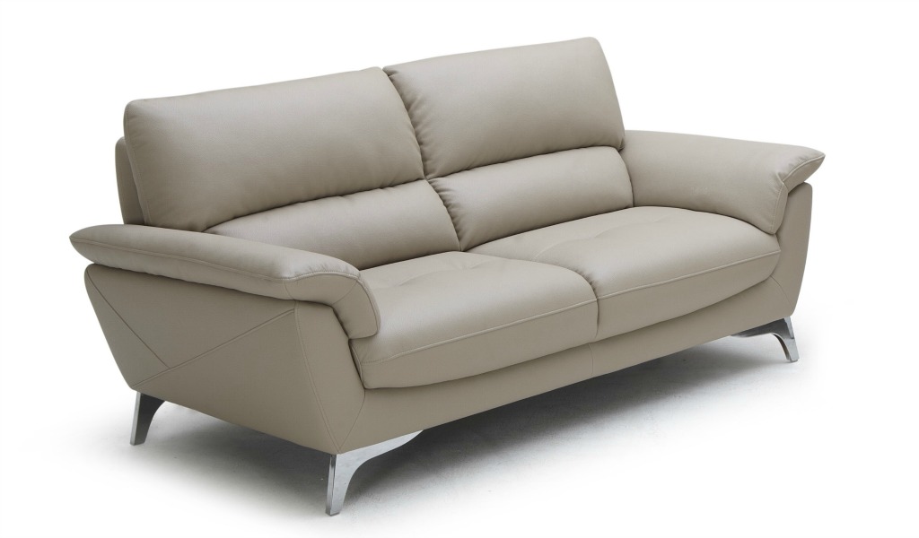 Two Seater Office Sofa In Beige Leather, Cabin Leather Sofa