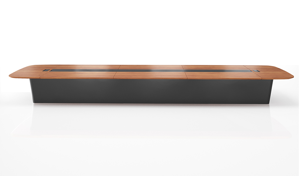 ‘MT Series’ 24 Feet Meeting Table In Walnut Veneer