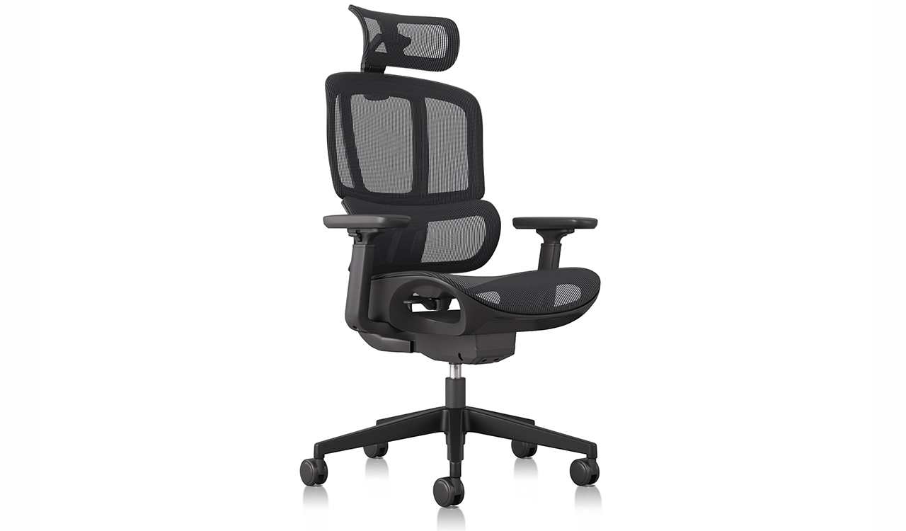 ‘H2’ High Back Office Chair In Black Mesh Frame And Mesh Seat