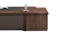 'Miro' Office Table In Walnut Wood Finish