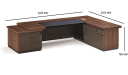 'Miro' Office Table In Walnut Wood Finish