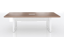 'Linz' 8 Feet Meeting Table In Cass Walnut Laminate