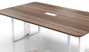 'Linz' 8 Feet Meeting Table In Cass Walnut Laminate