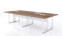 'Linz' 9 Feet Meeting Table In Cass Walnut Laminate