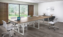 'Linz' 10 Feet Meeting Table In Cass Walnut Laminate