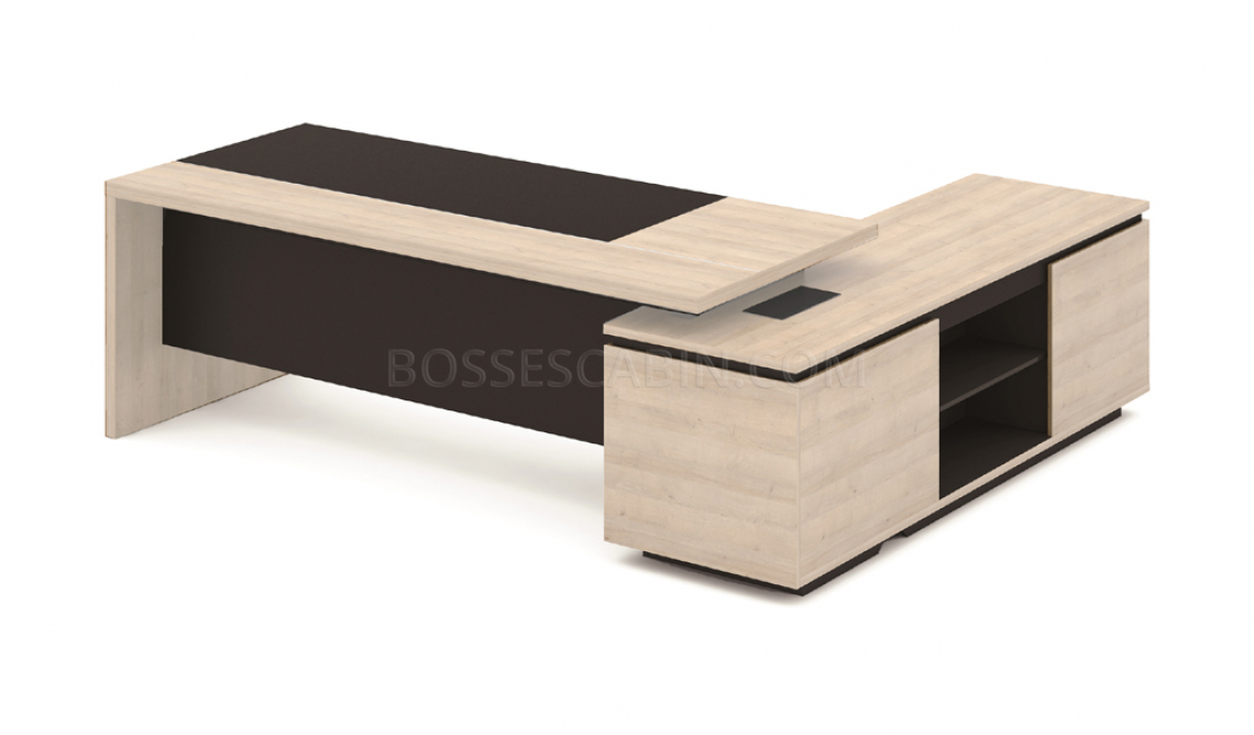 Euro 8 Feet Office Desk In Light Oak Finish