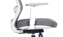 office chair with white frame and armrests