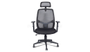 black high back chair with headrest