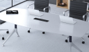 'Sharp' 8 Feet Meeting Table in White Laminate