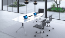 'Sharp' 8 Feet Meeting Table in White Laminate