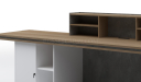 'Spiro' 8 Feet Reception Desk In Stone Gray Finish