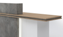 'Spiro' 8 Feet Reception Desk In Stone Gray Finish