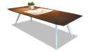 modern meeting table in dark wood finish