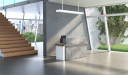 'Spiro' 6 Feet Reception Desk In Stone Gray Finish