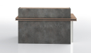 'Inspira' 6 Feet Reception Desk In Stone Gray Finish