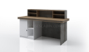 'Inspira' 6 Feet Reception Desk In Stone Gray Finish