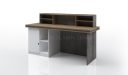 'Spiro' 6 Feet Reception Desk In Stone Gray Finish