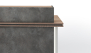 'Spiro' 6 Feet Reception Desk In Stone Gray Finish