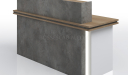 'Spiro' 6 Feet Reception Desk In Stone Gray Finish