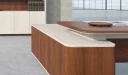 'Rodolfo' Italian Series Office Table In Walnut Veneer