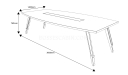 10 feet meeting table shop drawing with size