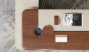 'Rodolfo' Italian Series Office Table In Walnut Veneer