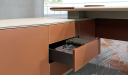 'Rodolfo' Italian Series Office Desk In Walnut Veneer