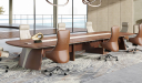 'Rodolfo' Luxury Boardroom Table in Rich Walnut Veneer