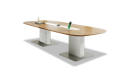 meeting table with zebra veneer top