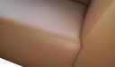 'Jane' Three Seater Sofa In Tan PU Leather