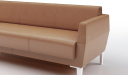 'Jane' Three Seater Sofa In Tan PU Leather