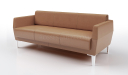 'Jane' Three Seater Sofa In Tan PU Leather