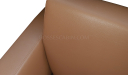 'Jane' Three Seater Sofa In Tan PU Leather
