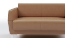 'Jane' Three Seater Sofa In Tan PU Leather