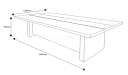 shop drawing of 8 feet Leading conference table
