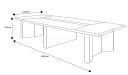 shop drawing of metro 8 feet meeting table