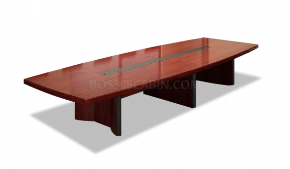 meeting table in red walnut finish