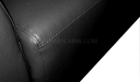 'Jane' One Seater Sofa In Black PU Leather