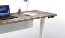 height adjustable office table with walnut wood top