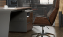 'Inspira' Office Desk In Walnut Laminate