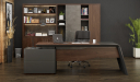 'Inspira' Office Desk In Walnut Laminate