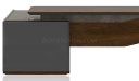'Inspira' Walnut Office Desk With Side Cabinet