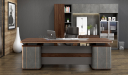 'Inspira Gold' Office Table In Walnut Laminate