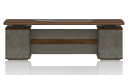 'Inspira Gold' 6.5 Feet Office Table In Walnut Laminate