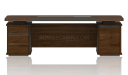'Inspira Gold' 6.5 Feet Office Table In Walnut Laminate