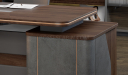 'Inspira Gold'  Office Table In Walnut Laminate