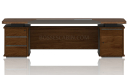 'Inspira Gold' 8 Feet Office Table In Walnut Laminate