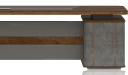 'Inspira Gold' 8 Feet Office Table In Walnut Laminate